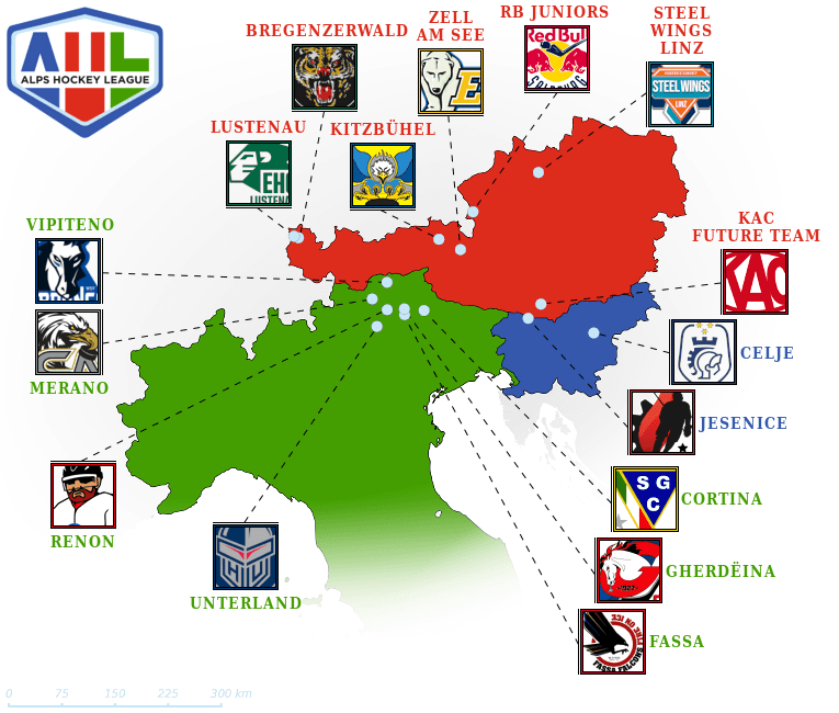 Alps Hockey League map