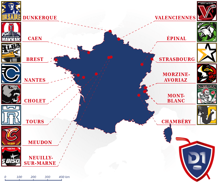 FFHG, Division 1 map